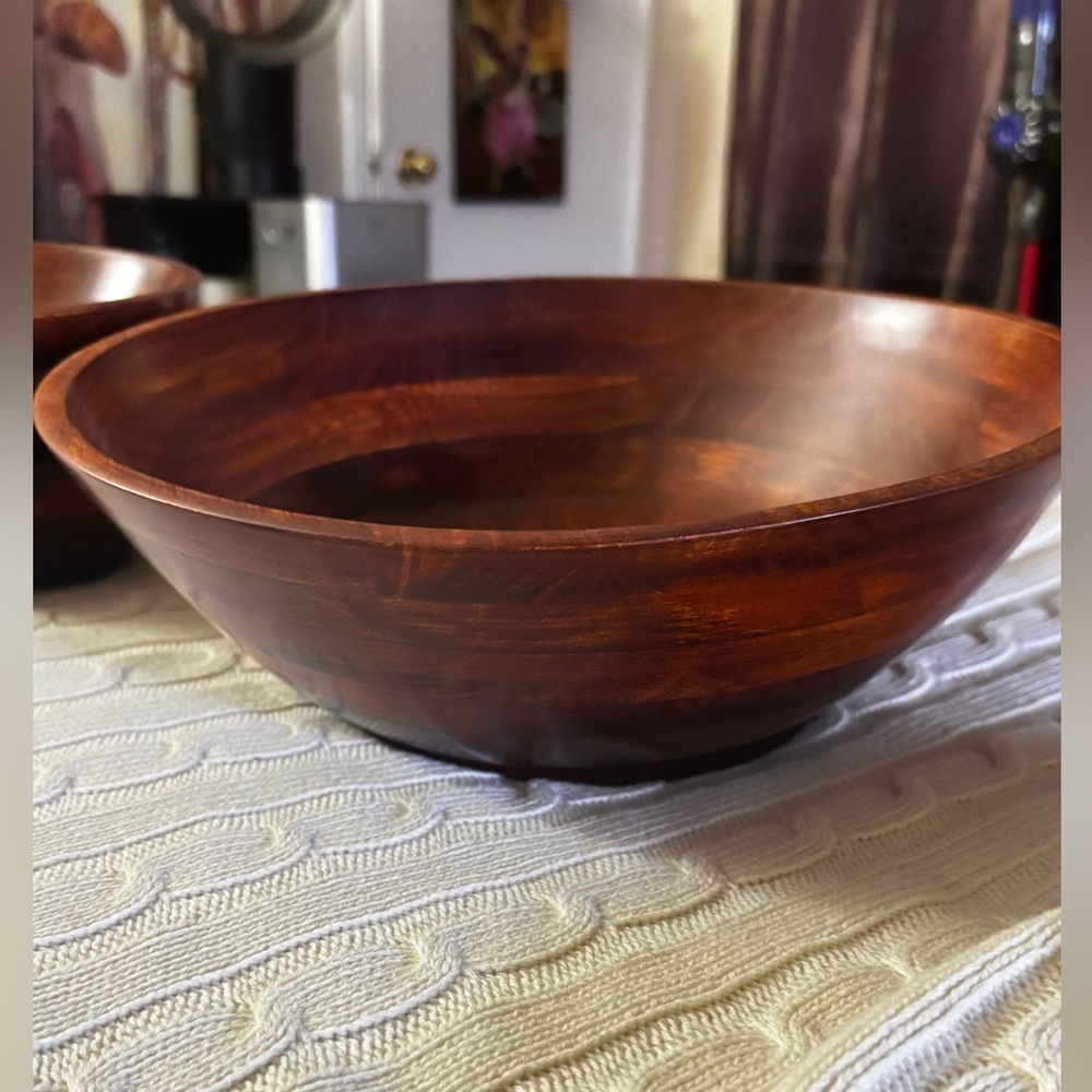 Wooden Salad Bowl Set